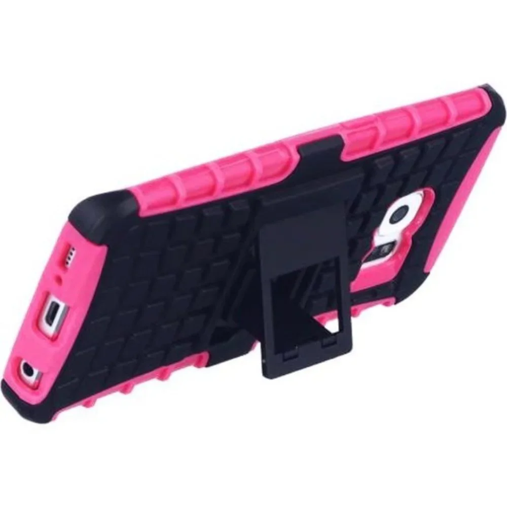 PREMIUM GALAXY S6 EDGE DUAL LAYER CASE KICK STAND